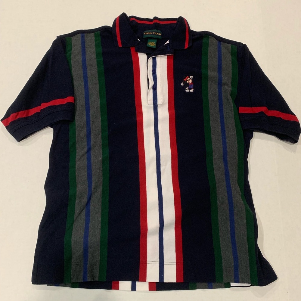 Vintage Izod Disney Mickey Mouse Golf Polo Size XL